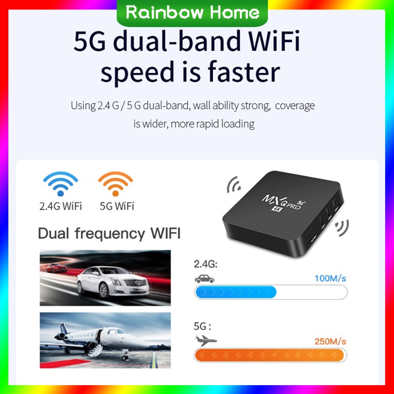 [Pengiriman cepat+COD][Original] Android TV BOX MXQ-Pro 5G 4K Smart TV Box 1+8G Media Player Guarant