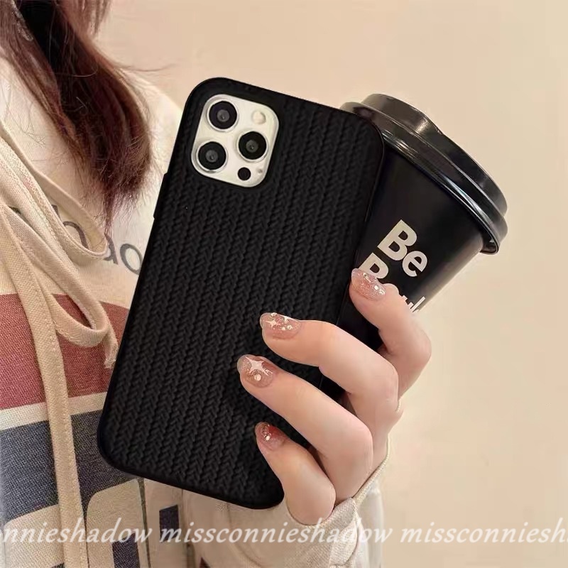 Soft Case Rajut Motif Sweater Untuk iPhone 7Plus 8Plus 11 Pro MAX 12 13 14 Pro MAX 7 8 Plus XR X XS MAX SE 2020