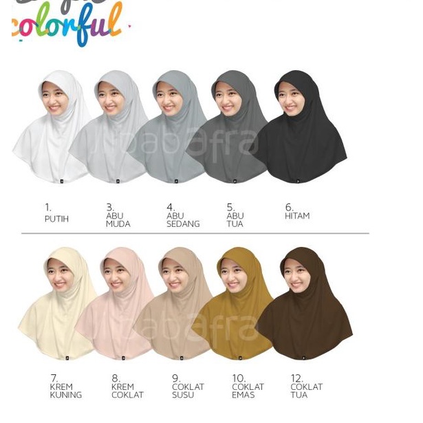 jilbab afra bergo kaos ukuran XL