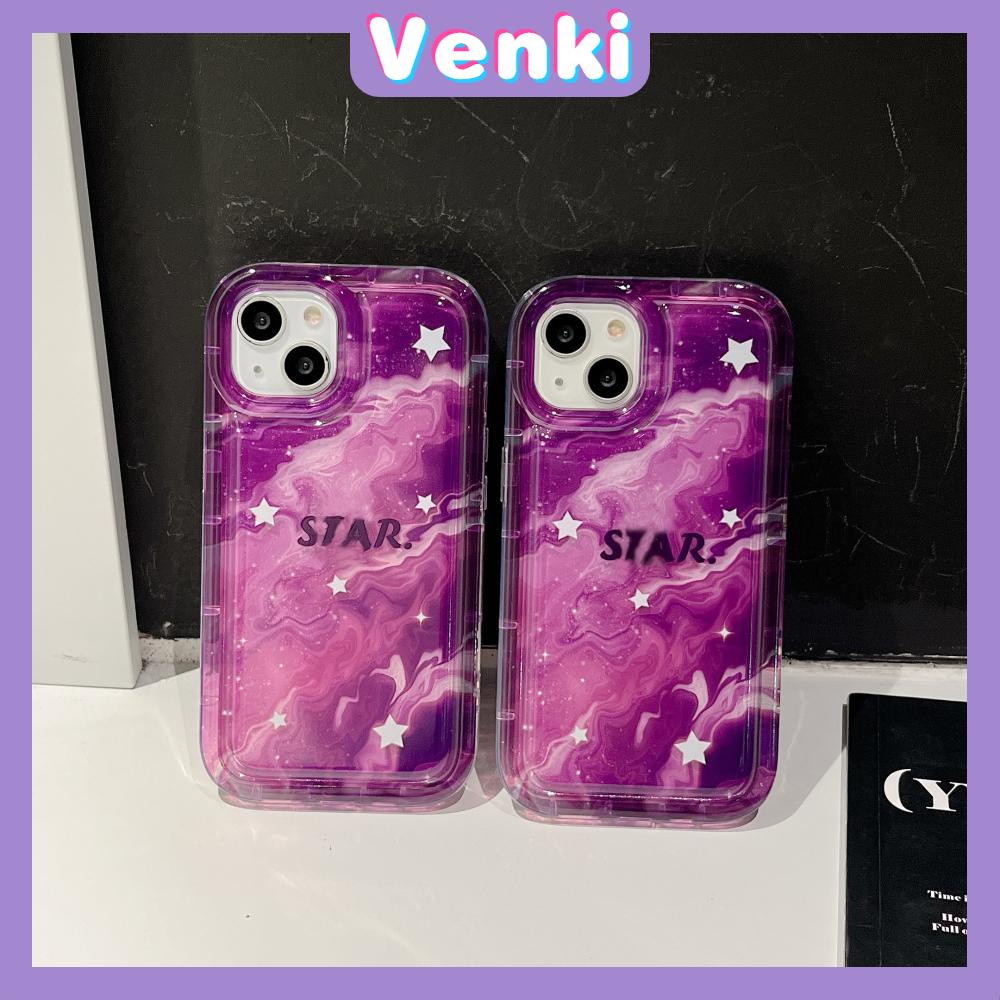 Case For iPhone 14 Pro Max TPU Soft Jelly Airbag Case Glossy Dark Purple Nebula Star Case Camera Protection Shockproof For iPhone 14 13 12 11 Plus Pro Max 7 Plus X XR