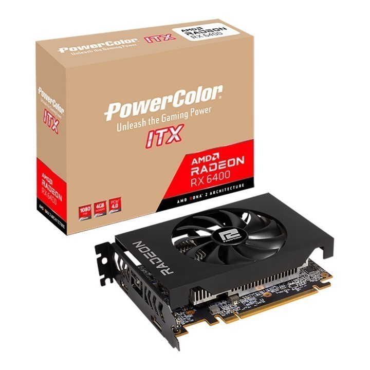 POWERCOLOR RADEON RX 6400 ITX 4GB GDDR6