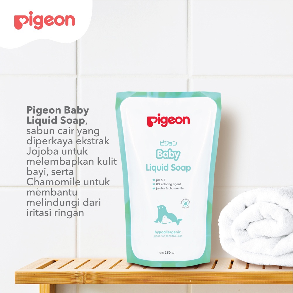 PIGEON BABY LIQUID SOAP CHAMOMILE PARABEN FREE 350ML REFILL