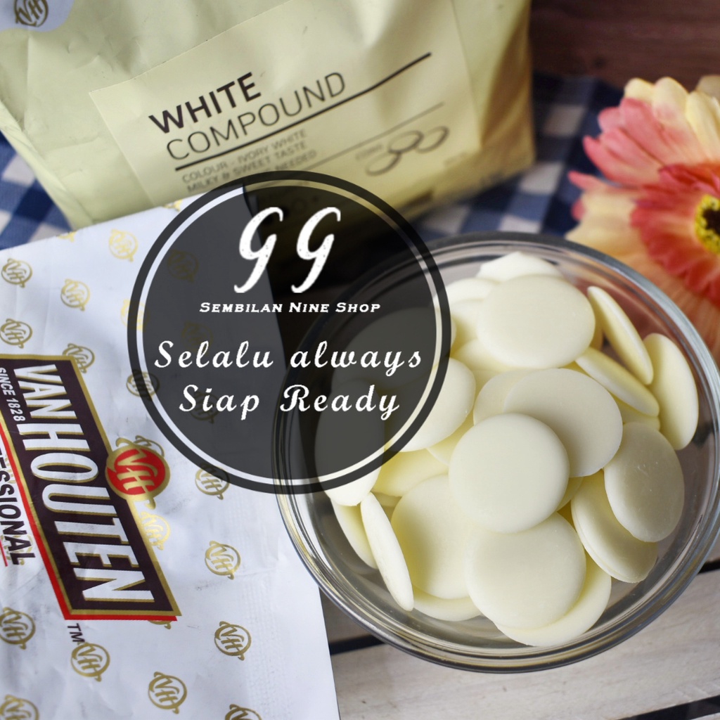 

Van Houten 250 Gram WHITE COINS Compound Professional Chocolate Cokelat Putih Coin Coklat Koin