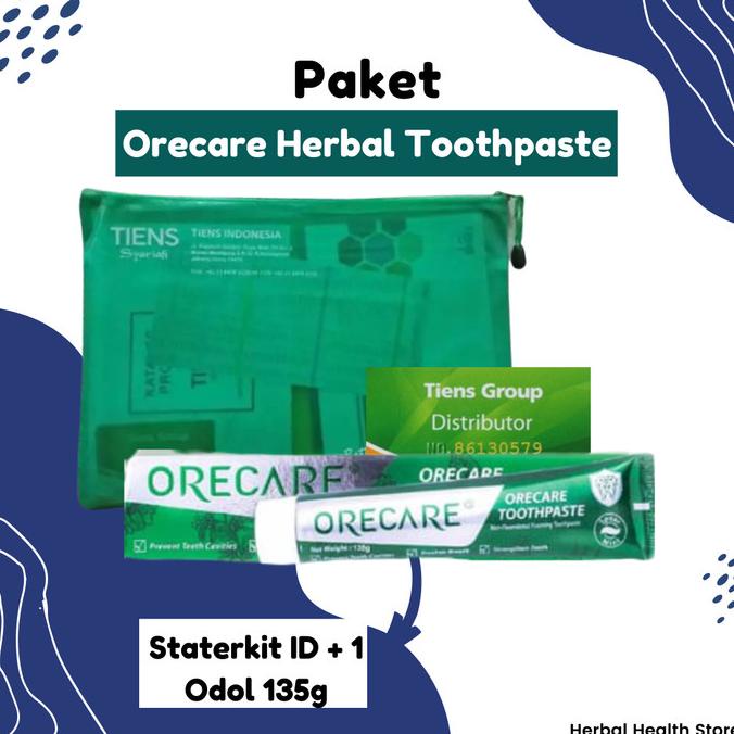 Kartu ID Member tiens + Orecare Tiens Herbal Toothpaste ---TERBARU---