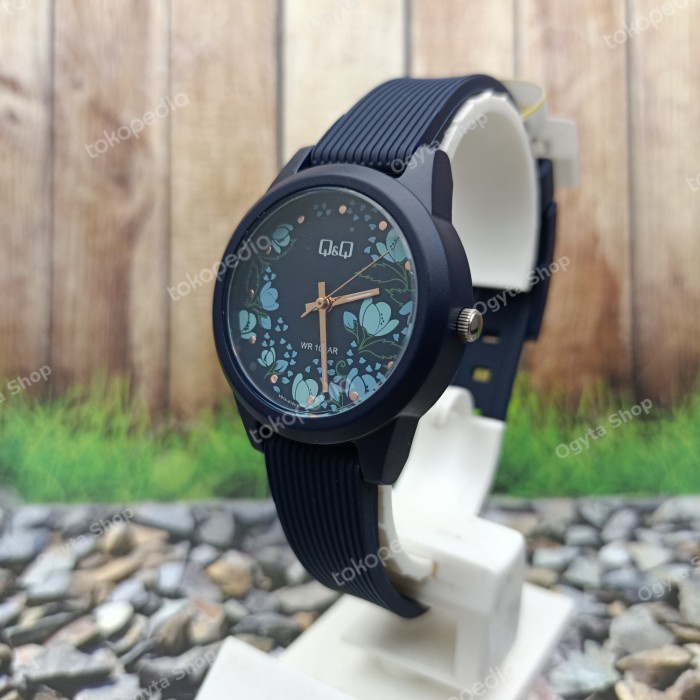 Jam Tangan Jam Tangan Wanita Anak Q&Q Qnq Analog Strap Karet V01A Original