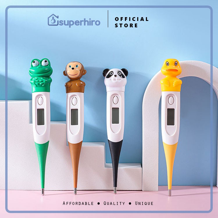 Termometer Digital Karakter Baby Thermometer Ujung Lentur Bayi Anak