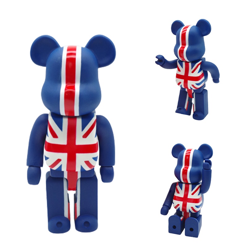 Union Block Violent Bearbrick Jack Beruang Bear Empat Ornamen Sambungan Model Boneka