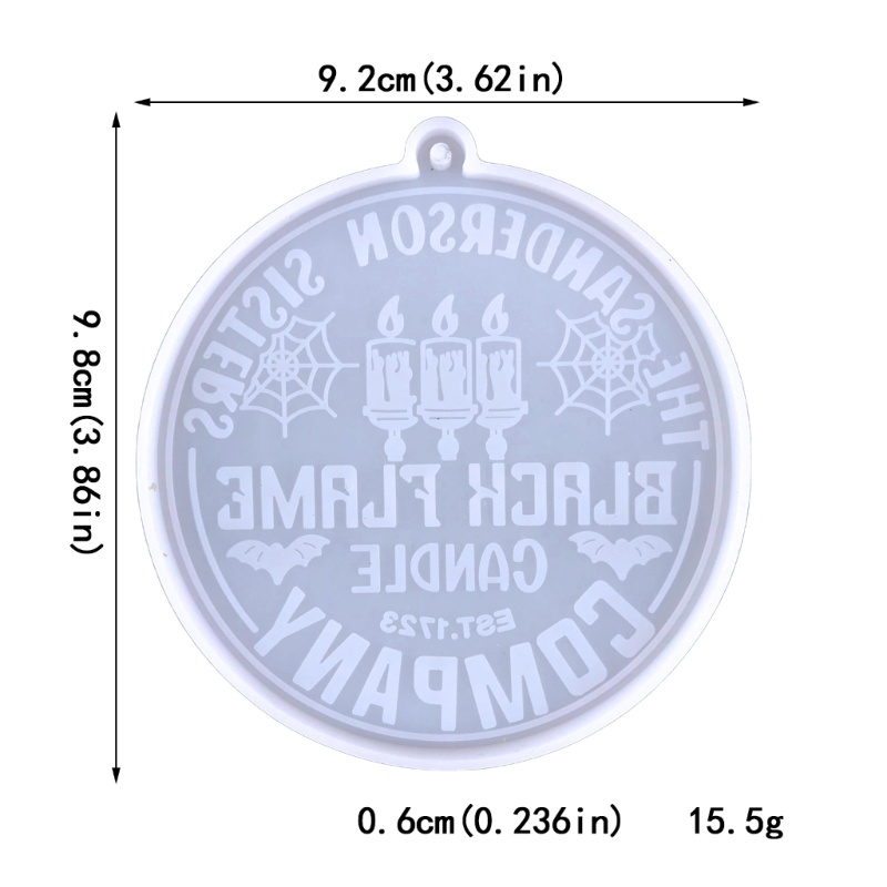 Siy Cetakan Silikon Bentuk Bulat Warna Hitam Untuk Liontin Gantungan Kunciperhiasancraft DIY