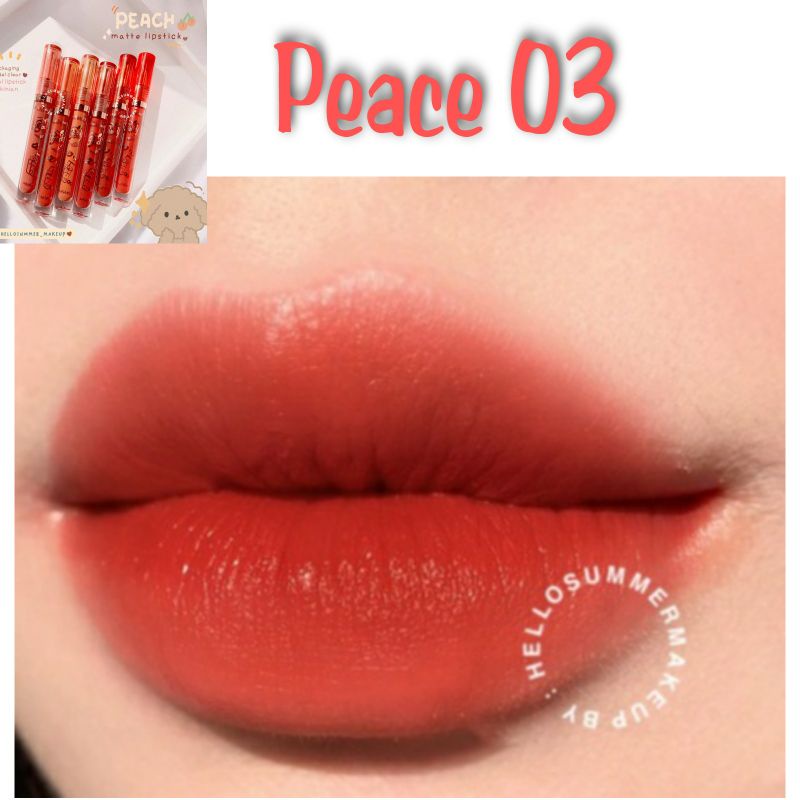 LIPSTIK WATERPROOF - LIPGLOS - LIPSTIK TAHAN LAMA DAN RINGAN - LML 1044-Peace 03