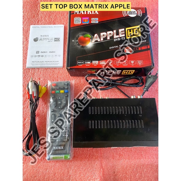 SET TOP BOX MATRIX APPLE DVB-T2 MATRIX APPLE MERAH