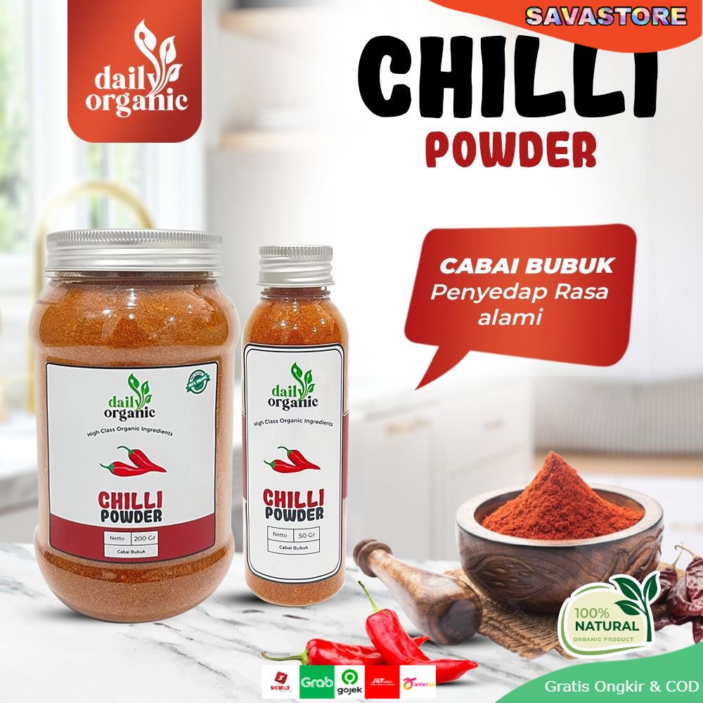 Cabe Bubuk Chili Powder Daily Organic Rempah Premium