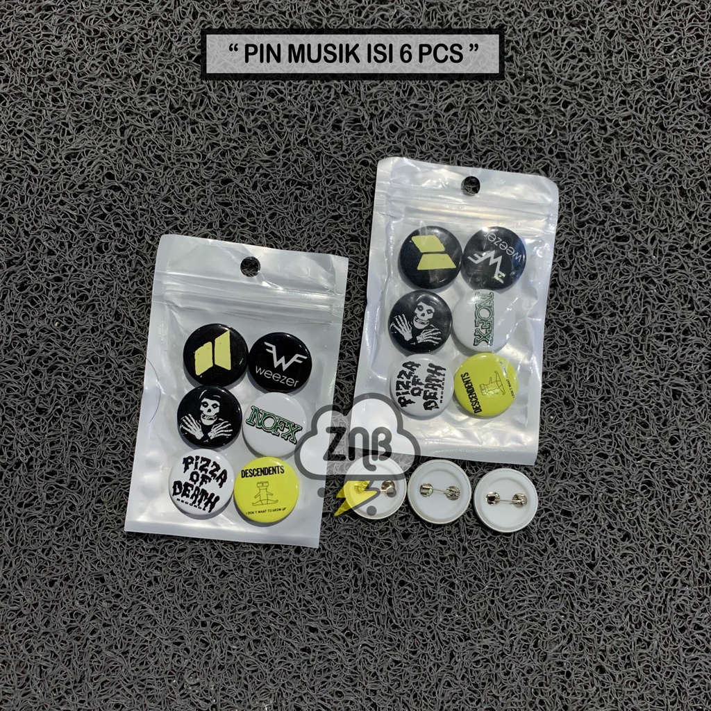 Pin Band Bros Lucu Pin Button Peniti Bulat Mini Baju Band Punk High Quality