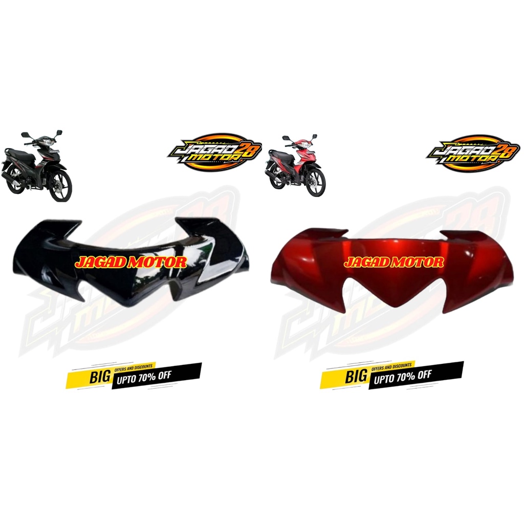 Visor Depan Honda Revo Absolute Hitam Merah / Visor Batok Kepala Depan Honda Revo Absolute Hitam Merah / Cover Tutup Kepala Depan Honda Revo Absolute Hitam Merah