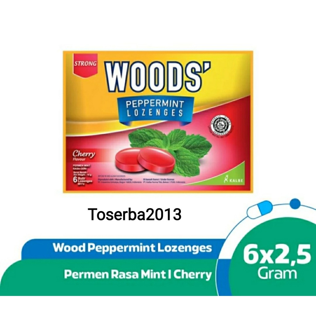 

Woods Lozenges Cherry Isi 6 Butir - Permen Pelega Tenggorokan