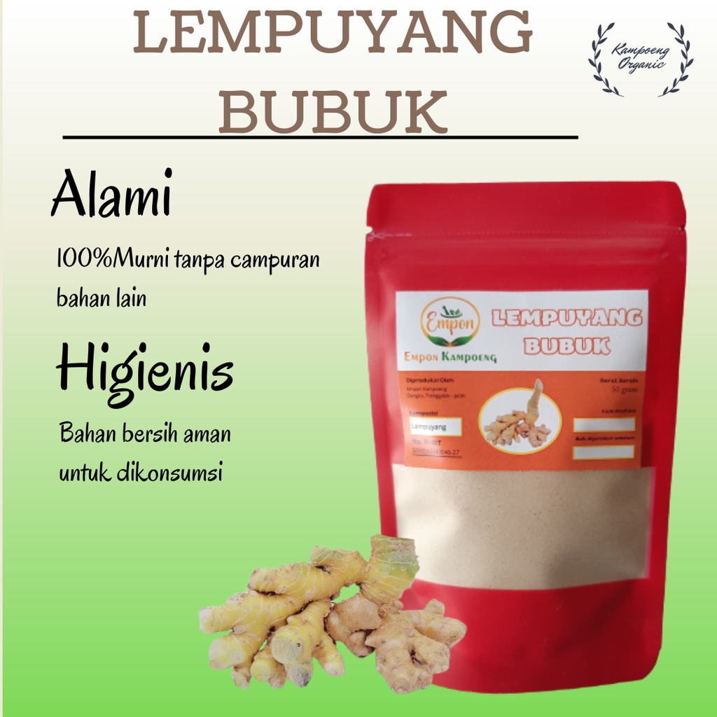 

Jamu Herbal Tradisional Lempuyang Puyang Bubuk Serbuk Alami Murni Asli Original Organik