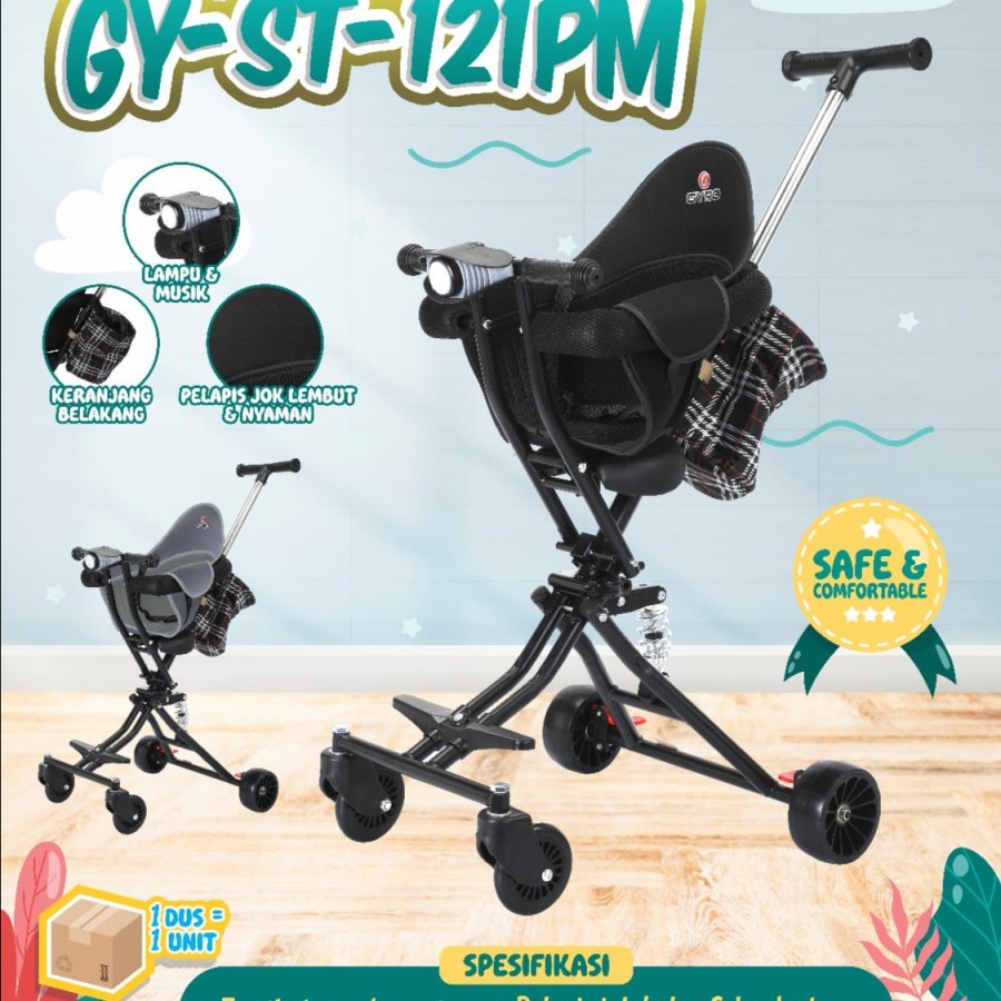 Sepeda Stroler Anak GYRO ST 121 PM Stroler Anak Murah