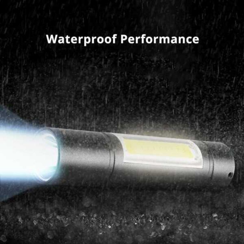 JONCELY Senter LED Mini Flashlight Bright USB Recharge XPE+COB - JY031