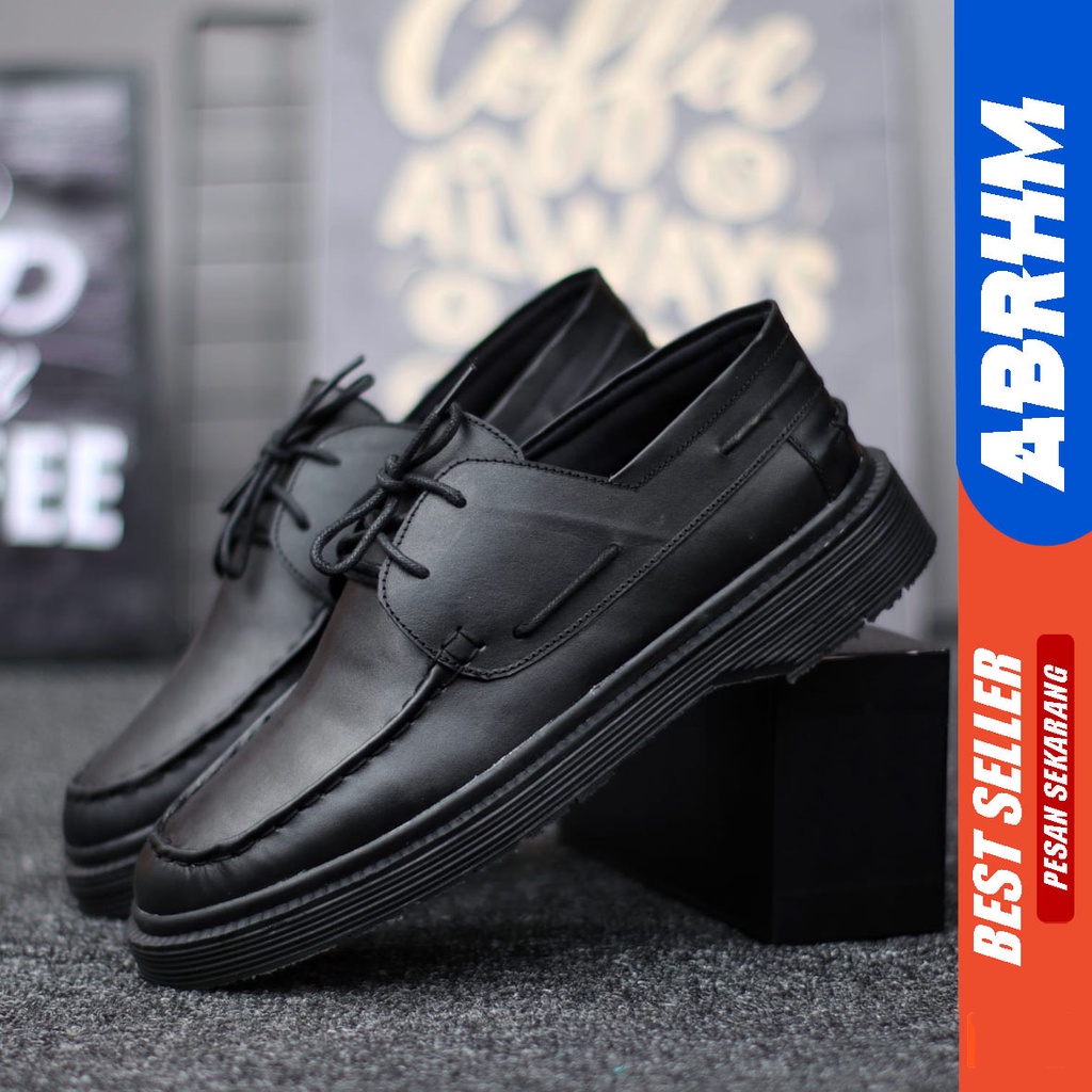 Sepatu Docmart Pria Formal Kulit Asli Zapato Abrhm