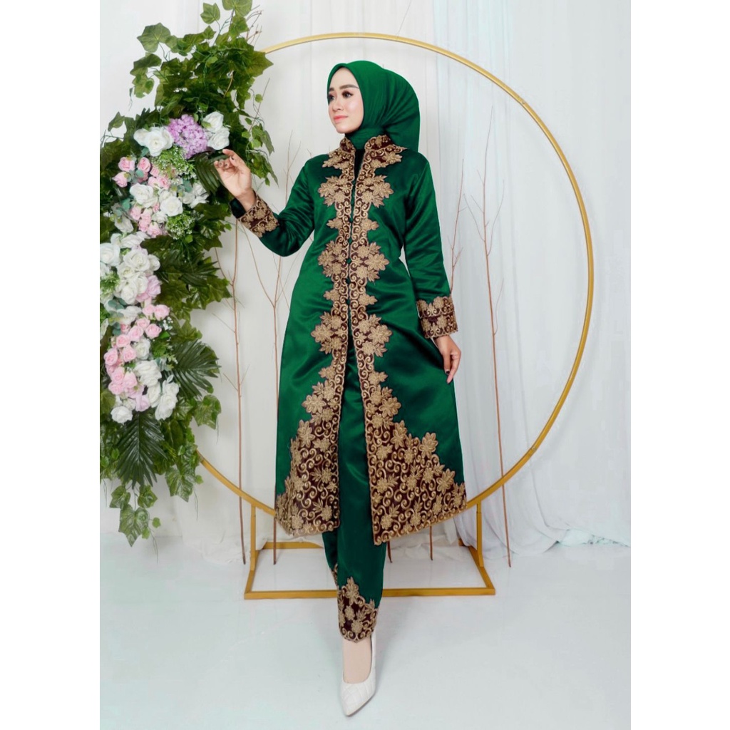 Setelan kebaya bordir melanie | Kebaya melayu | Kebaya modern busui friendly