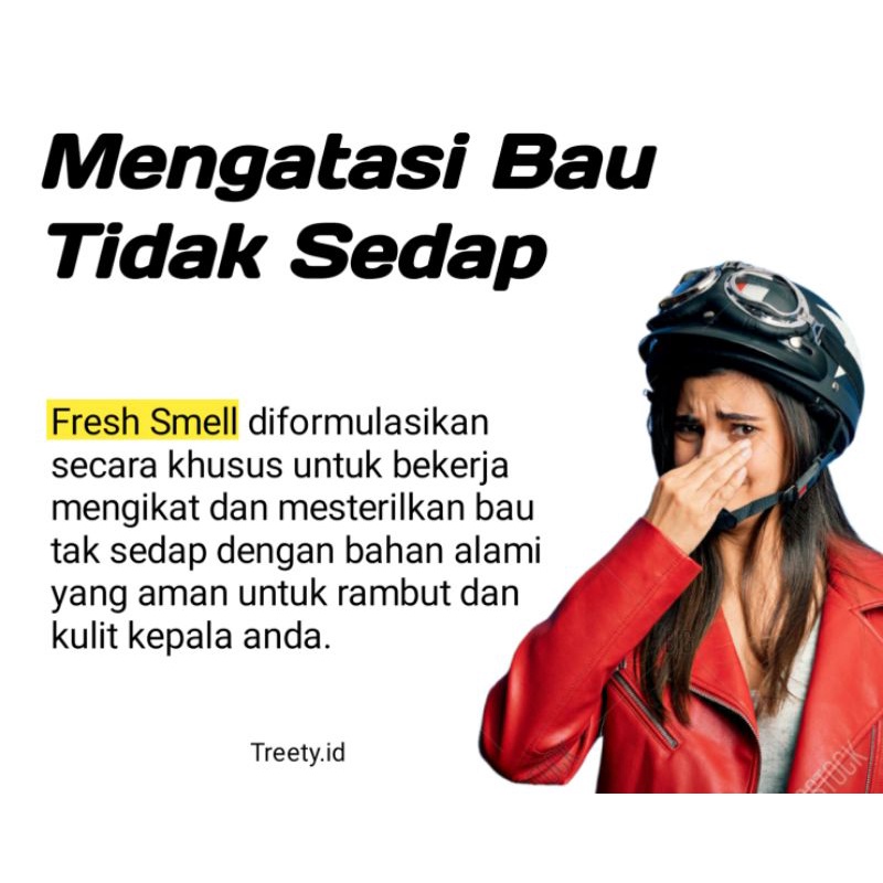 Treety parfum helm Penghilang Bau Anti backterial (Non Alkohol)