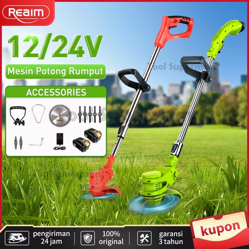 188V Mesin potong rumput batrai Mesin pemotong rumput Mesin potong rumput listrik Pemotong Rumput alat potong rumput Baterai Potong Rumput Cordless Xenon Baterai