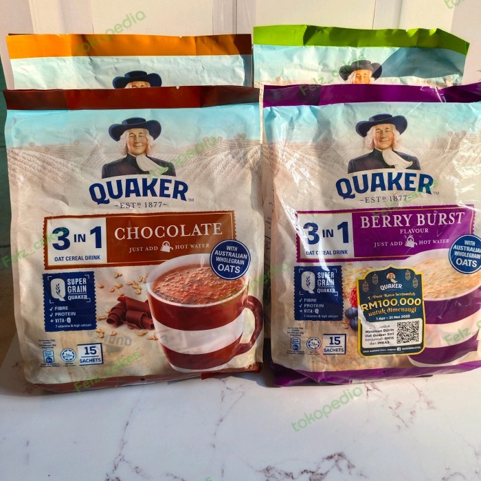 

Sereal Quaker 3 In 1 Coklat
