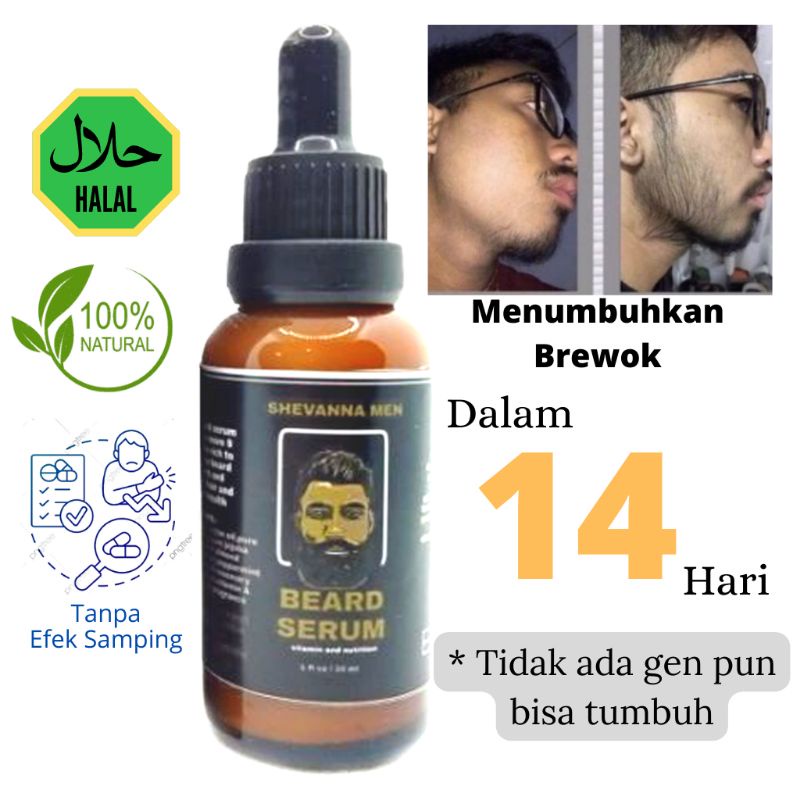 SHEVANNA MEN BEARD SERUM OBAT PENUMBUH BULU RAMBUT BREWOK JAMBANG JENGGOT KUMIS ORIGINAL