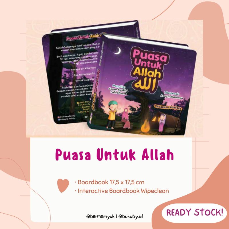 (Ready Stock) Buku Anak Muslim - Sakeena Puasa Untuk Allah (PUA) Buku Sakeena