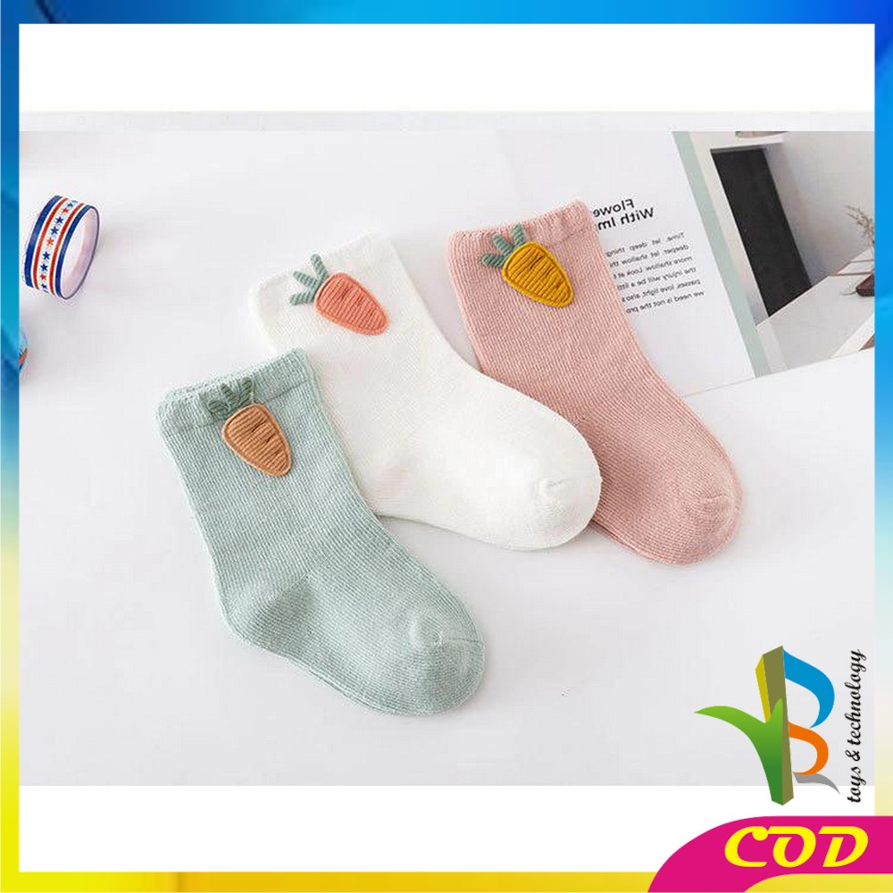 RB-P88 Kaos Kaki Anak Cotton 3IN1 Baby Socks Kaos Kaki Bayi Laki Laki / Perempuan Bahan Katun