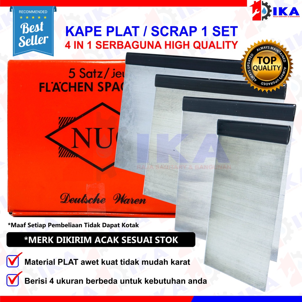 SKRAP/ KAPE / SCRAPER KAPE SET DN JAPAN DAPAT 1 SET ISI 4PCS TERMURAH UKURAN BERVARIASI ALAT KEROK