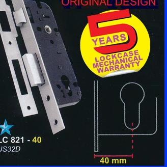 BODY KUNCI/SWING LOCKASE DIONS by SOLID LC 821-40 STAINLESS ( LIDAH )