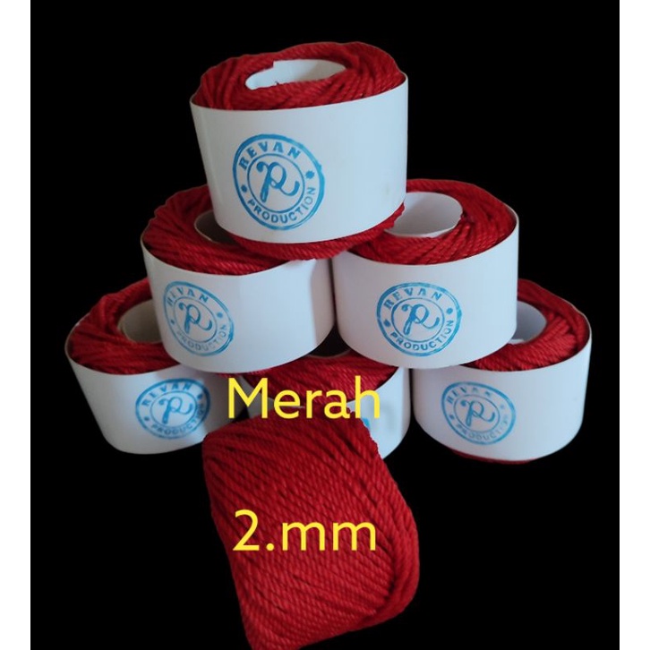 tali twis 3 ply merah polos