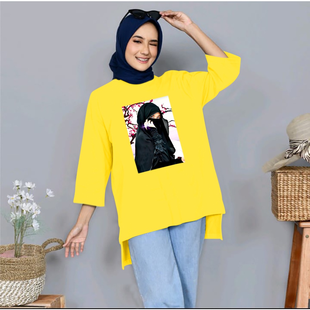 NEW TUNIK OVERSIZE HIJAB SAKURA-BAJU TUNIK XXL MODEL WANITA MASA KINI-TUNIK WANITA KEREN KEKINIAN DAN TERLARIS