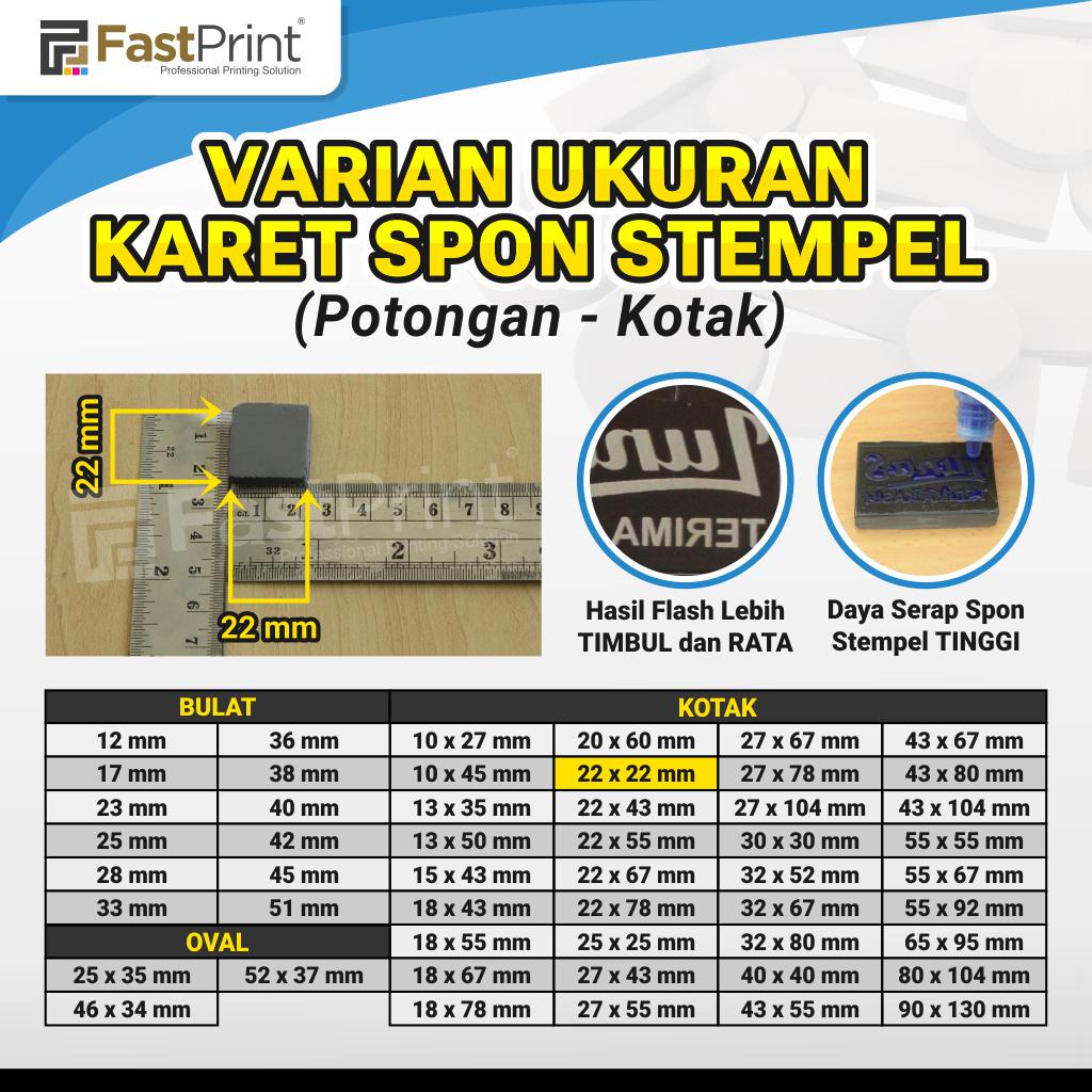 Karet Busa Spon Stempel Model Kotak 22X22 MM