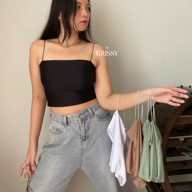 OMEGA TOP - Spagetti Tank/Tanktop Wanita (model tali spagetti)