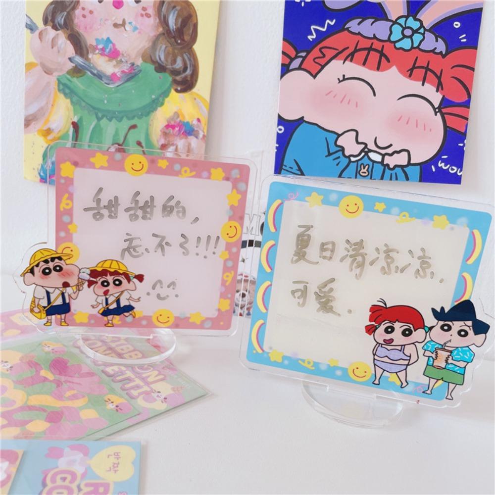 LANFY Wordpad Dengan Pulpen Wipable Akrilik Jadwal Harian Desktop Dekorasi Crayon Shin Chan Rencana Belajar Papan Grafiti