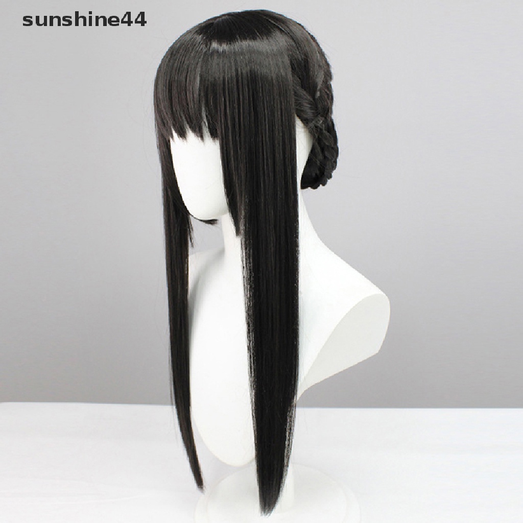 Sunshine Wig / Rambut Palsu Wanita Model Anime Spy X Family Yor Forger Warna Hitam Untuk Pesta Halloween