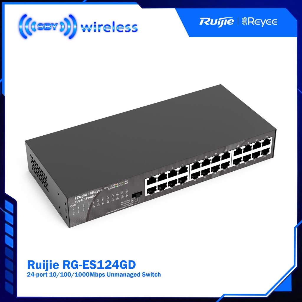 Ruijie RG-ES124GD 24 Port Gigabit Metal Case Unmanaged Switch