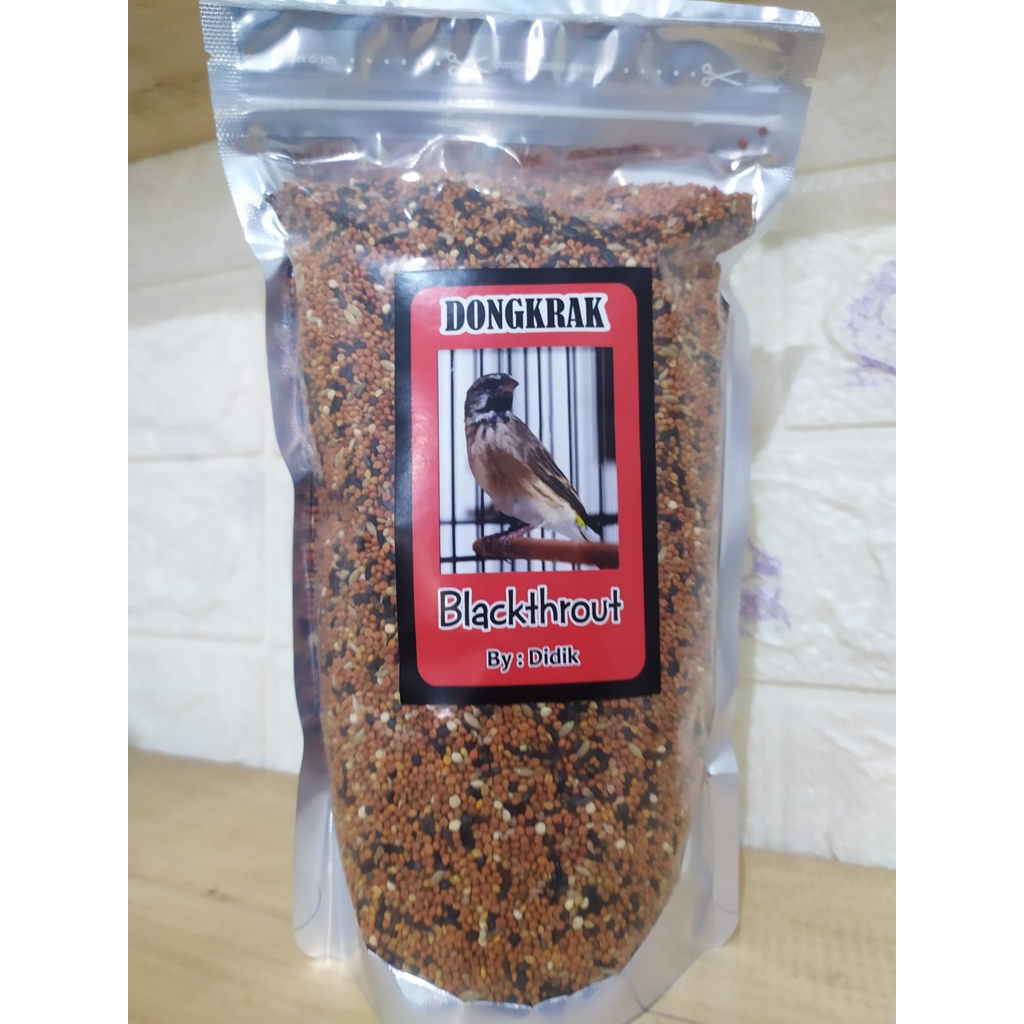 DONGKRAK BLACKTHROAT 500GRAM PAKAN PENGGACOR BURUNG BLACKTHROAT MACET BUNYI DAN KURANG GACOR