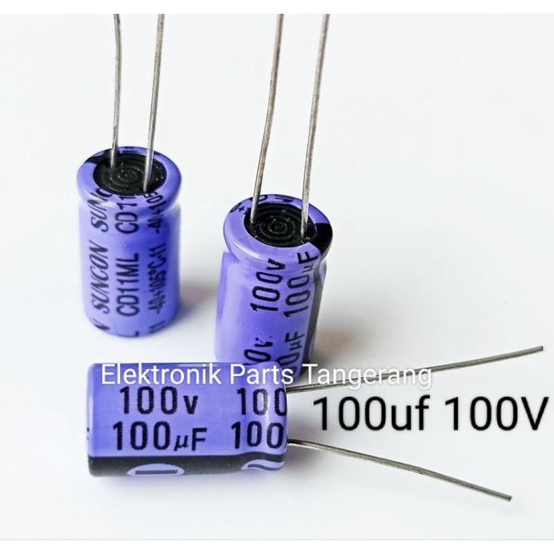 CAPACITOR ELCO 100 UF 100V KAPASITOR ELCO 100UF 100V KAPASITOR ELCO 100V 100UF ELCO 100UF 100V ELCO 