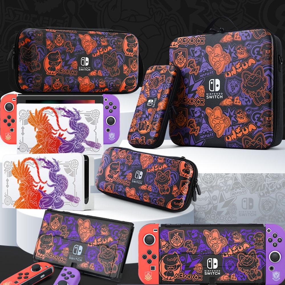 Tas Hard Case Penyimpanan Kartu Model Pok Mon Scarlet / Violet Untuk Nintendo Switch OLED / V1 V2 / Lite