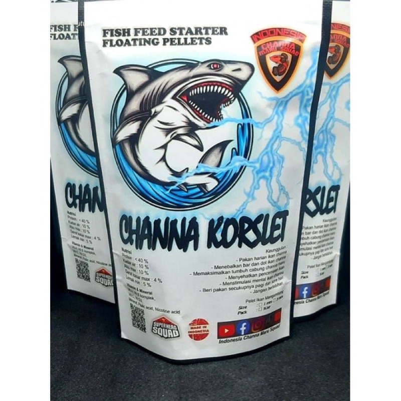 PELET CHANNA KORSLET UNTUK MENTAL IKAN