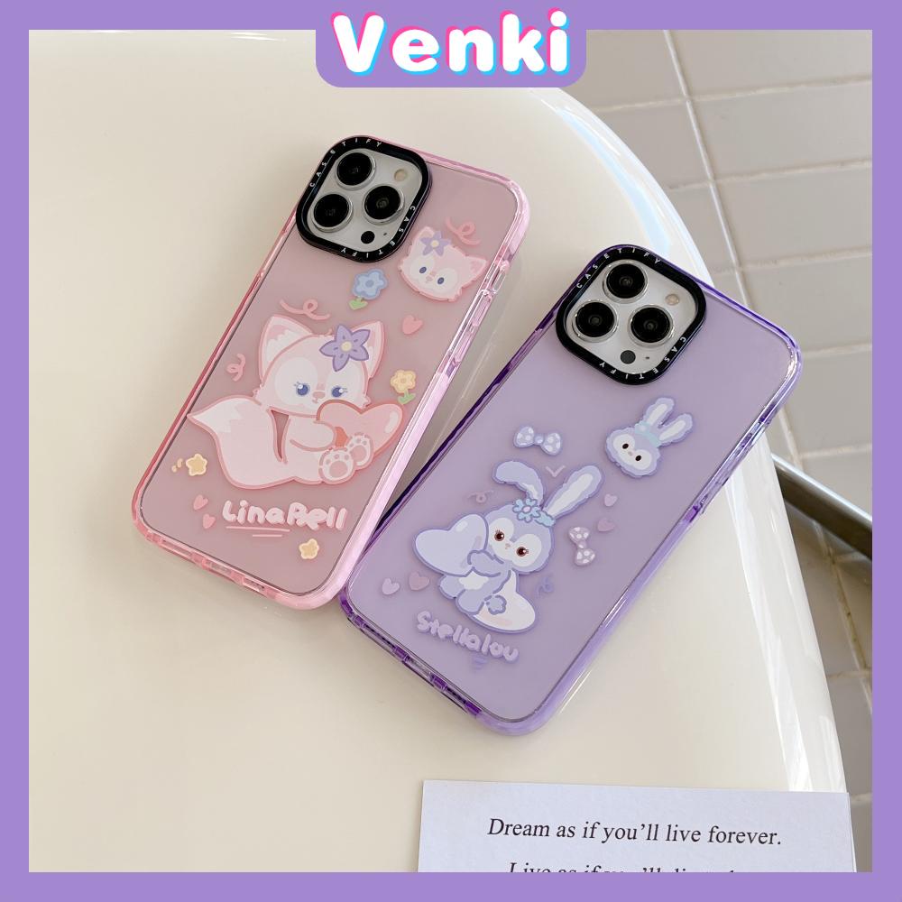 Case iPhone 14 Pro Max Thickened Silicone Soft Case Clear Cute Cartoon Rabbit and Fox Shockproof Camera Protection Compatible For iPhone 13 12 11 Pro Max XR XS 6 6S 7 8 Plus