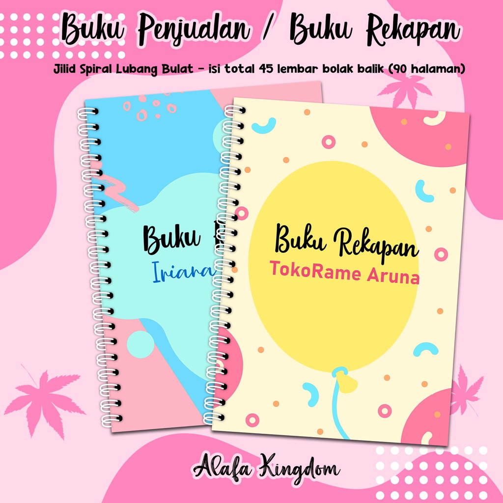 

Alafakingdom Buku Penjualan 009-010 Buku Rekapan / Buku Olshop / Buku Catatan Online Shop Jilid Spiral