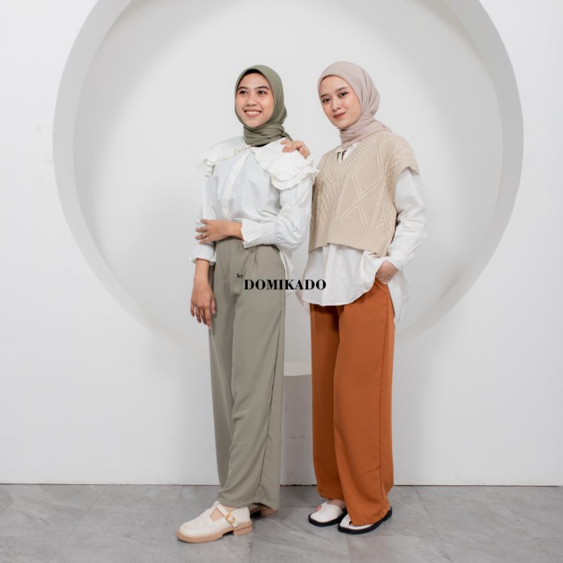 by Domikado | RENATA Loose Pants | Highwaist pants | Celana kulot wanita