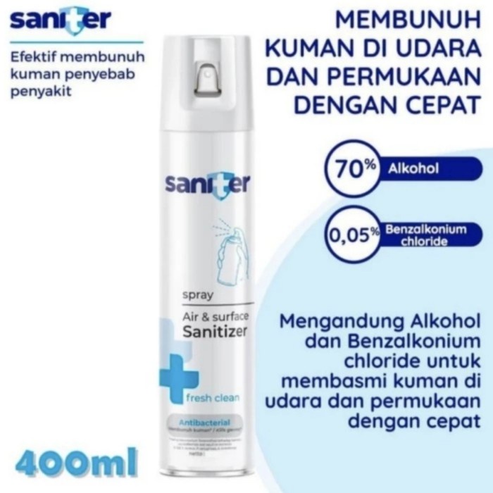 SANITER AIR 400ML Sanitizer Aerosol Disinfektan Udara Ruangan Barang