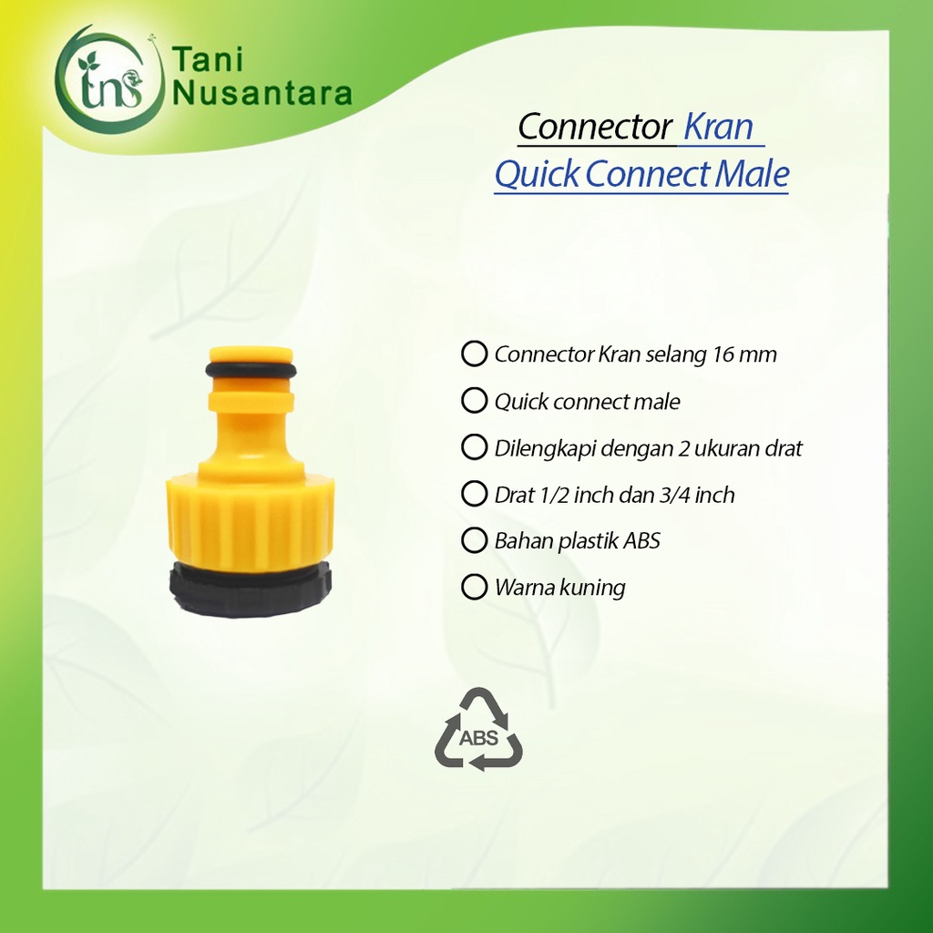 Konektor Adapter Kran 1/2 dan 3/4 Inch