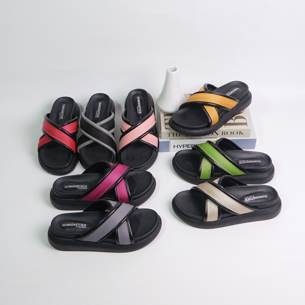 DUNKENSTOCK tipe Zoey Sandal wedges wanita casual sendal cewek kekinian