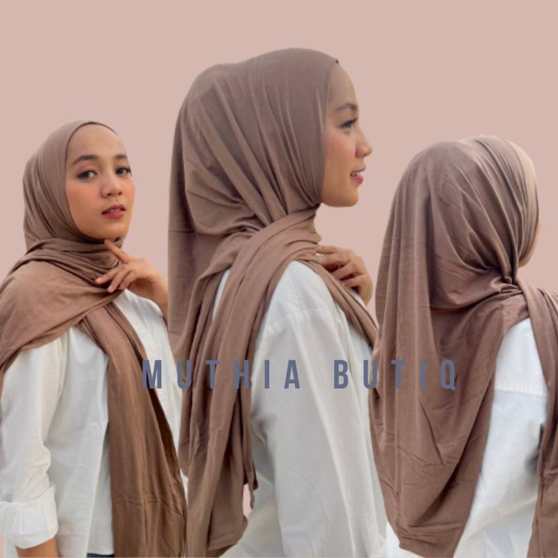 Pashmina Oval Instan Bahan Kaos Rayon Super Premium Pashmina Instan Turki.
