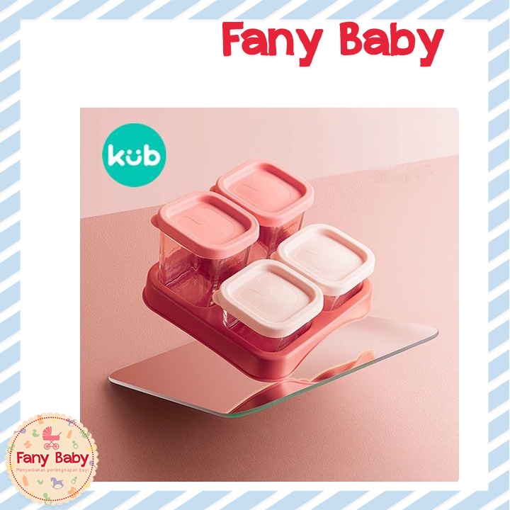 KUB - GLASS FOOD CONTAINER (2x60ML + 2x120ML)